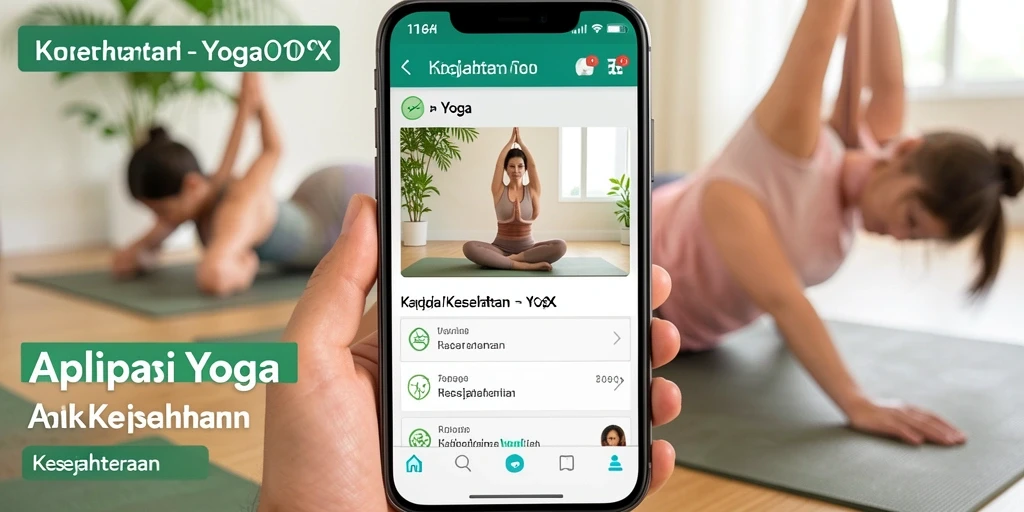 Tampilan antarmuka aplikasi yoga 116X yang menarik dan fungsional.