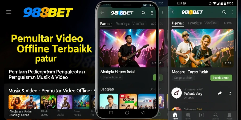 Antarmuka sederhana dan fungsional dari 988BET untuk Pemutar Video Offline.