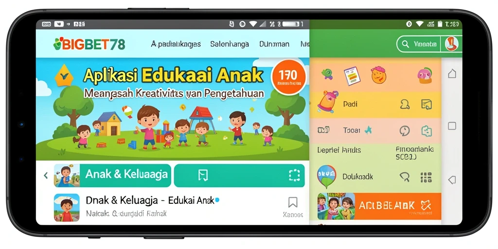 Tampilan antarmuka aplikasi edukasi anak yang interaktif.