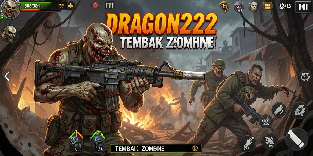 Antarmuka permainan Tembak Zombie yang intuitif dan menarik.