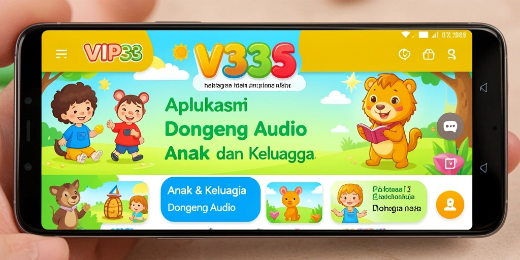 Tampilan antarmuka VIP333 yang ramah anak dan menarik.