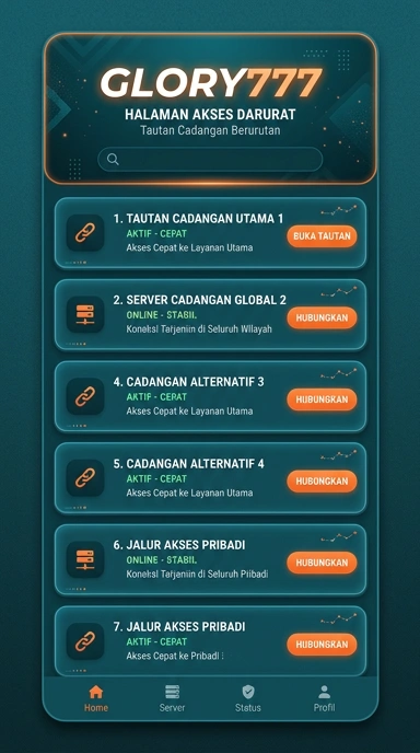 Tampilan link alternatif glory777