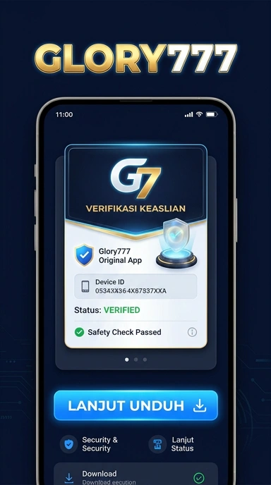 Tampilan kanal resmi glory777